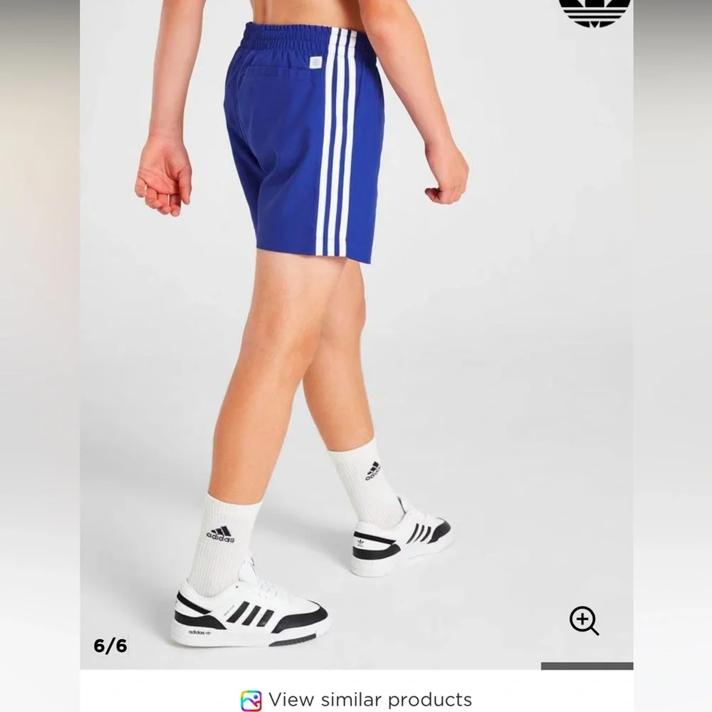 adidas Originals Adicolor 3-Stripes Kids boys lined Swim Shorts trunks large EUC